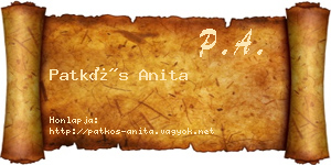 Patkós Anita névjegykártya