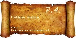 Patkós Anita névjegykártya